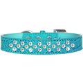 Mirage Pet Products Sprinkles Clear Jewel Croc Dog CollarTurquoise Size 16 720-07 TQC16